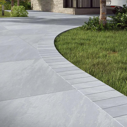 Mid grey Kandla porcelain edging setts for pathway and patio slabs near me