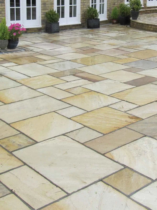 Mint Fossil Indian Sandstone Paving