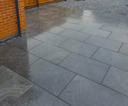 Contemporary Newcastle Black Porcelain Pavers for UK Landscaping