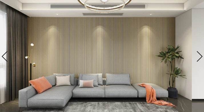 Oak Acoustic Wood Wall Panel Thin Slat Series 1 - 240x60cm
