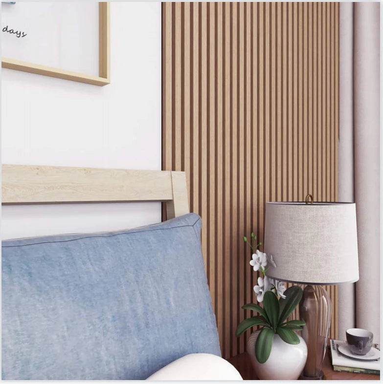 Teak Acoustic Wood Wall Panel Thin Slat Series 1 - 240x60cm