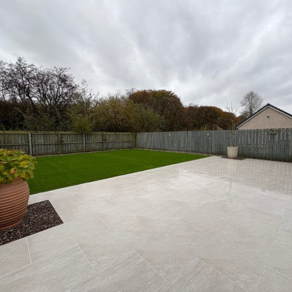 rasa white porcelain paving laid near a house in the birmingham in the UK