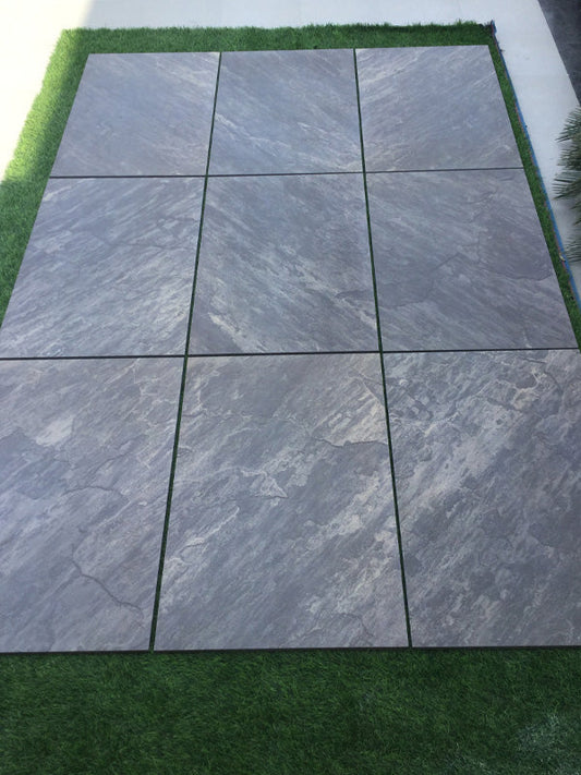 Sagar Black Porcelain Paving Slabs 900x600x20 mm (21.6 SQM, 40 Slabs Per Pack)