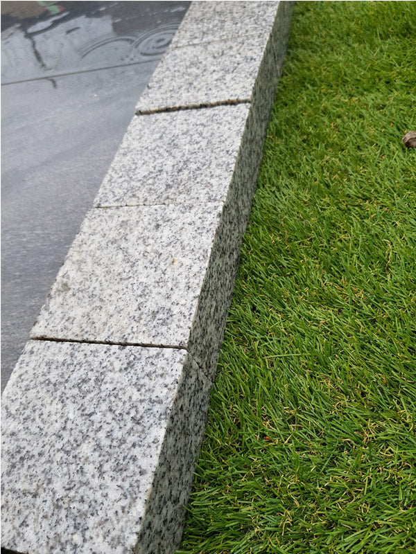 Silver Grey Granite Flamed Cobblestone 50 MM