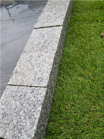 Silver Grey Granite Flamed Cobblestone 50 MM