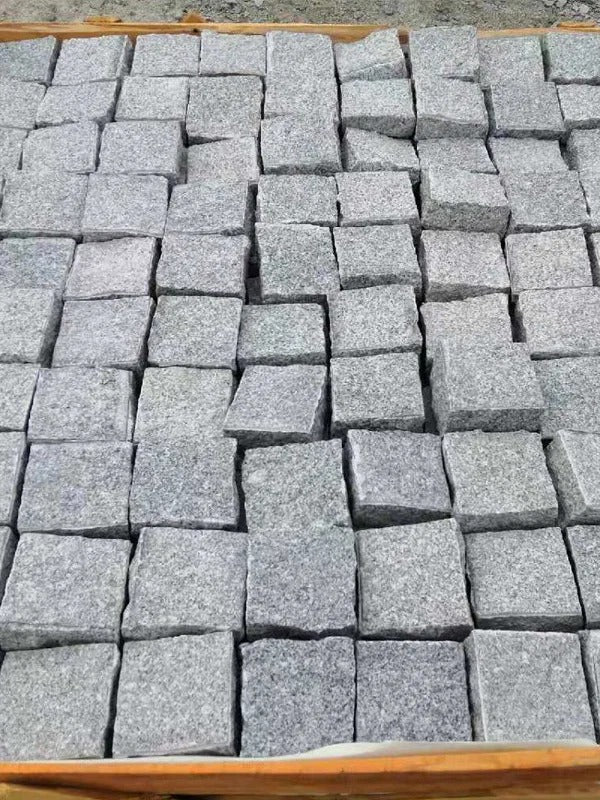 Silver Grey Granite Natural Cobbles 50 MM