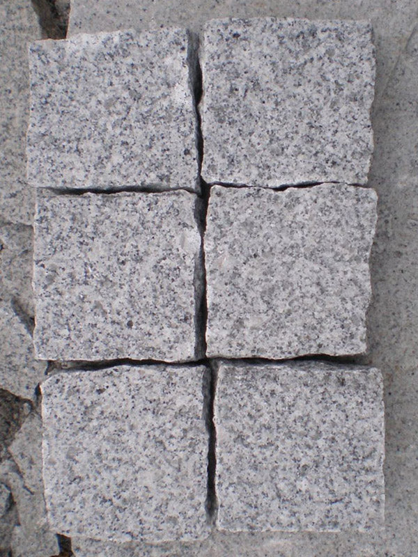 Silver Grey Granite Natural Cobbles 50 MM