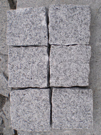 Silver Grey Granite Natural Cobbles 50 MM