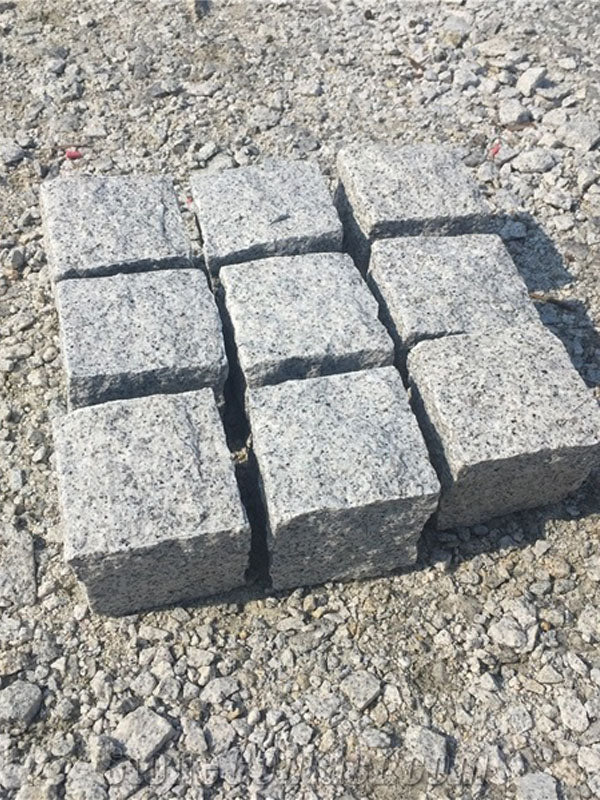 Silver Grey Granite Natural Cobbles 50 MM