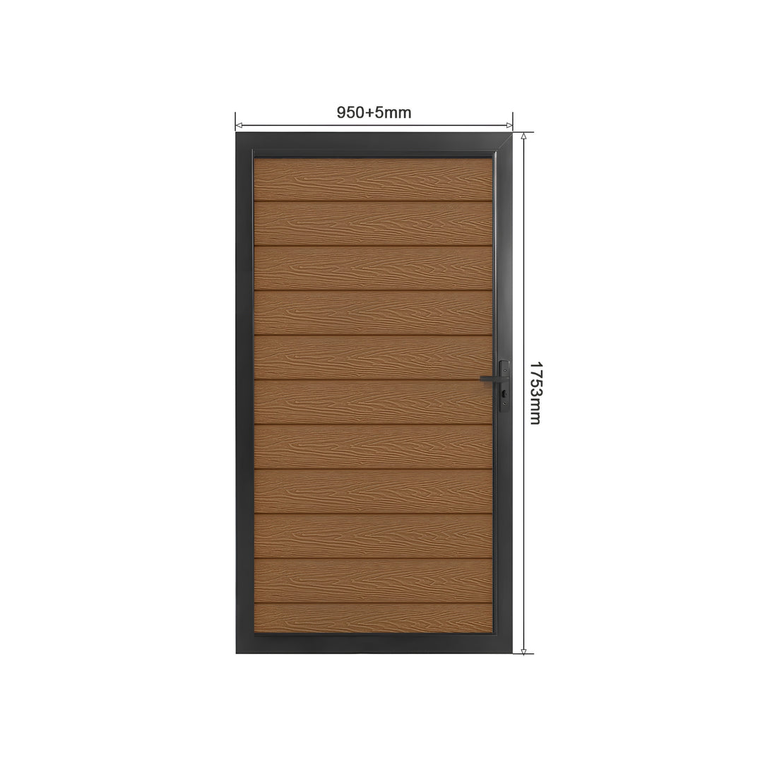 Teak Woodgrain Composite Fence Standard Gate Kit | 950 x 1753mm