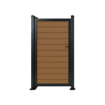 Teak Woodgrain Composite Fence Standard Gate Kit | 950 x 1753mm