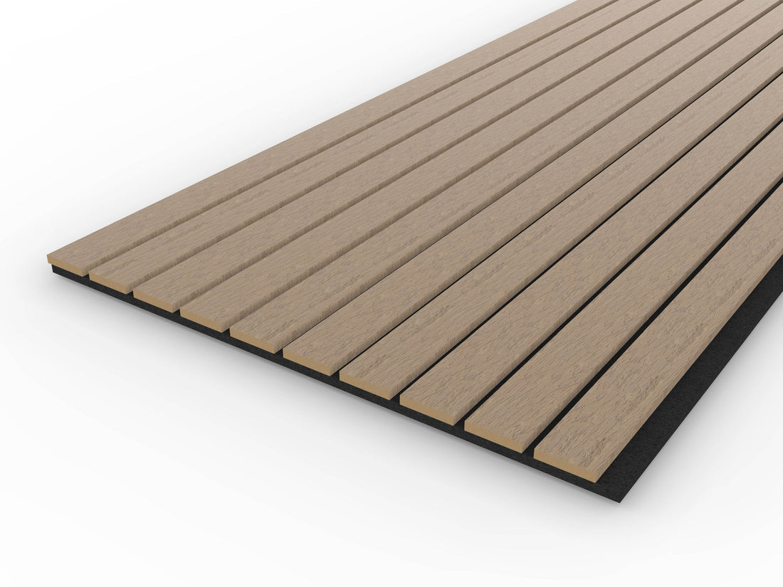 Teak wall panels 240cm x 60cm for modern wall cladding